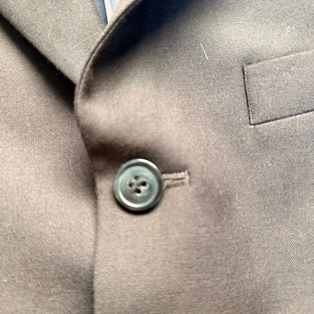 Men's Black J. Ferar 100% Wool Size‎ 44 Blazer Suit Jacket